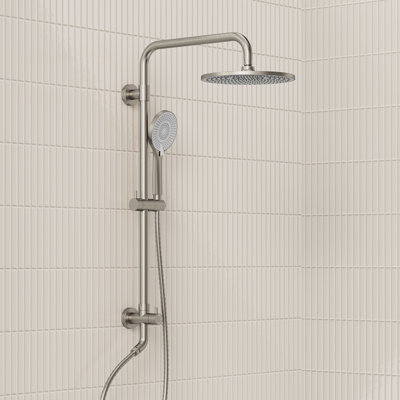Système de douche mural à pluie, pomme de douche à pluie 10 po avec douchette