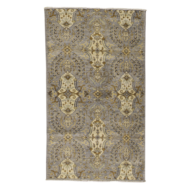 Tapis beige et ivoire de haute qualité noué à la main
