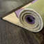 Tapis en laine à motif géométrique Wism Authentic touffeté à la main beige, mauve, rose corail et brun foncé-19940310