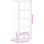 Lavedan 110cm H x 40cm W Metal, Manufactured Wood, Solid Wood Standard Bookcase