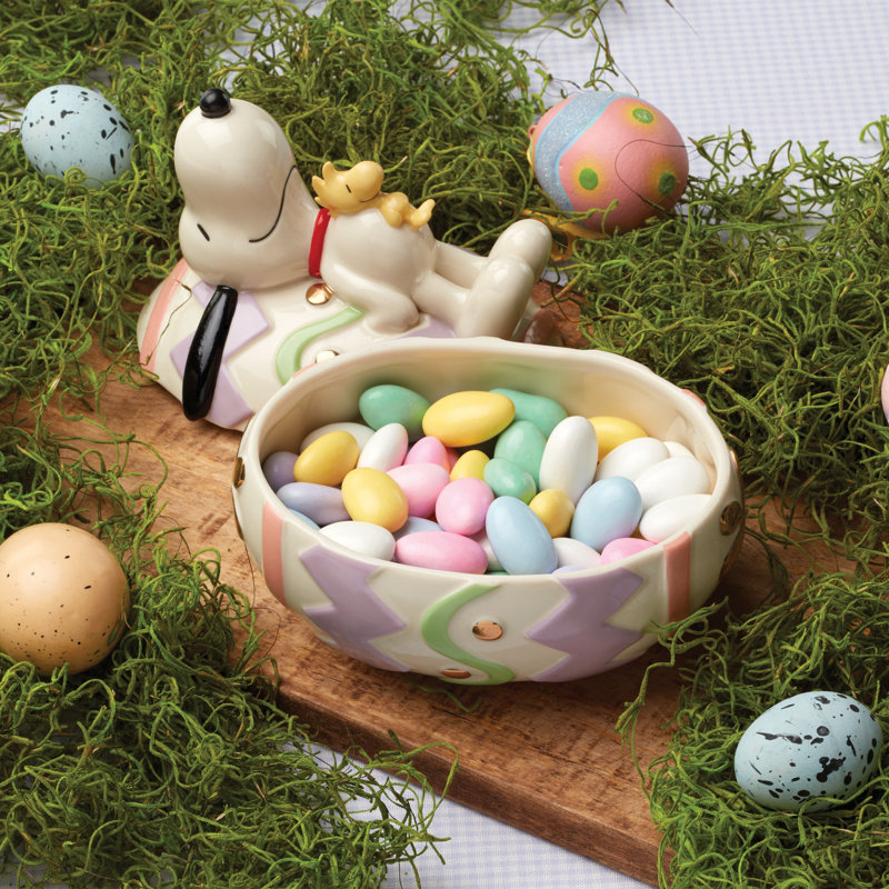 Peanuts Easter Snoopy Covered Candy Dish