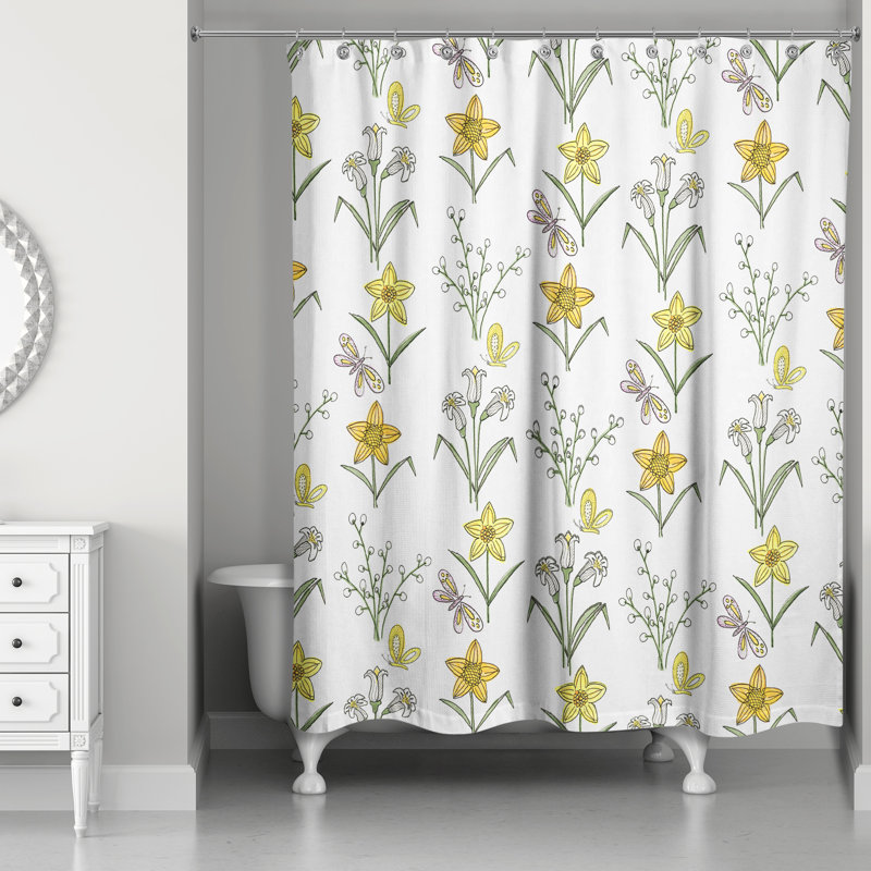 Rideau de douche Rudeen, Blanc