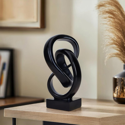 Modern Mobius Knot Sculpture Abstract Resin Art Home Office Decor