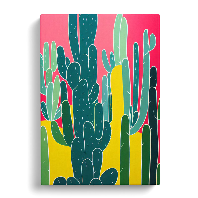 Cactus Cacti Pop Vol.3 - Wrapped Canvas, 50cm H x 35cm W x 3cm D