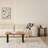 2 Pieces Small Tea Table,Walnut Night Stand,MDF Sidetable,  Sofa Table With Metal Leg-1343281355