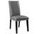 LUMERA Collection Parsons Dining Chairs Set of 4, Upholstered Faux Leather Side Chairs with Nailhead Trim and Solid Wood Legs, Gray-97867335