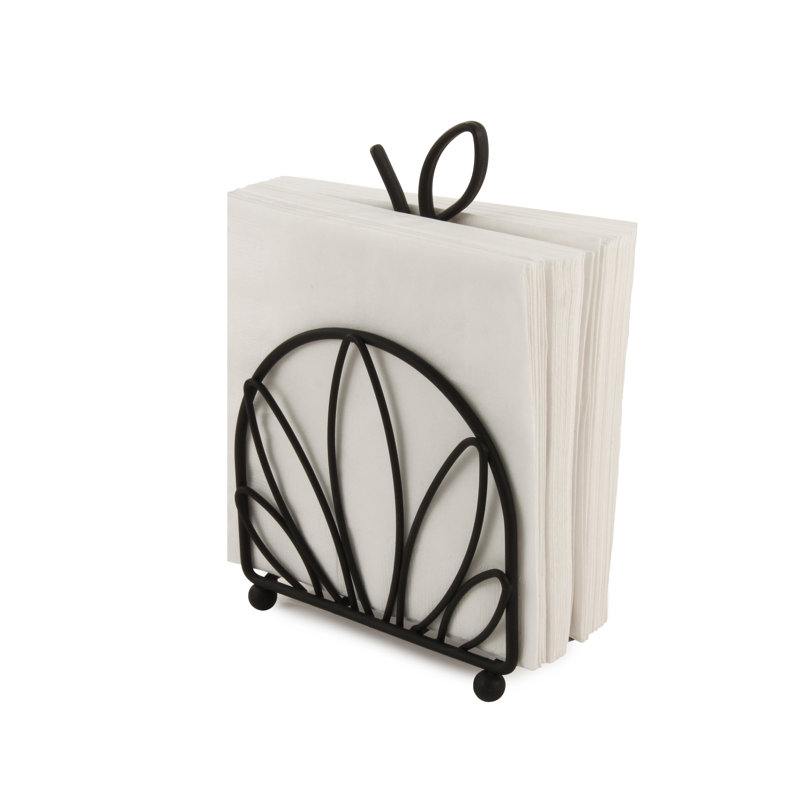 Porte-serviette feuille, Noir