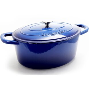 Crock Pot Artisan Enameled 3.5 Quart Cast Iron Deep Sauté Pan With