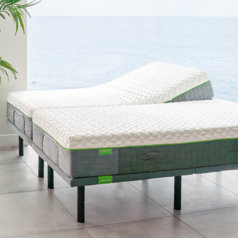 Cariloha Medium-Soft Resort Mattress - Viscose Memory Foam - Twin Extra Long - 12" - White, Grand