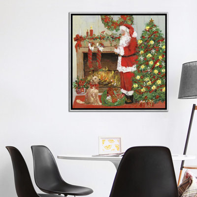 «Santa's Helper», reproduction d'art sur toile encadrée