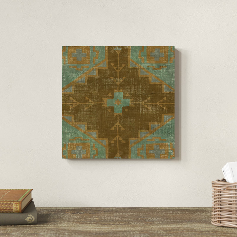 «Western Weave III», peinture sur toile, H 12 po x l 12 po