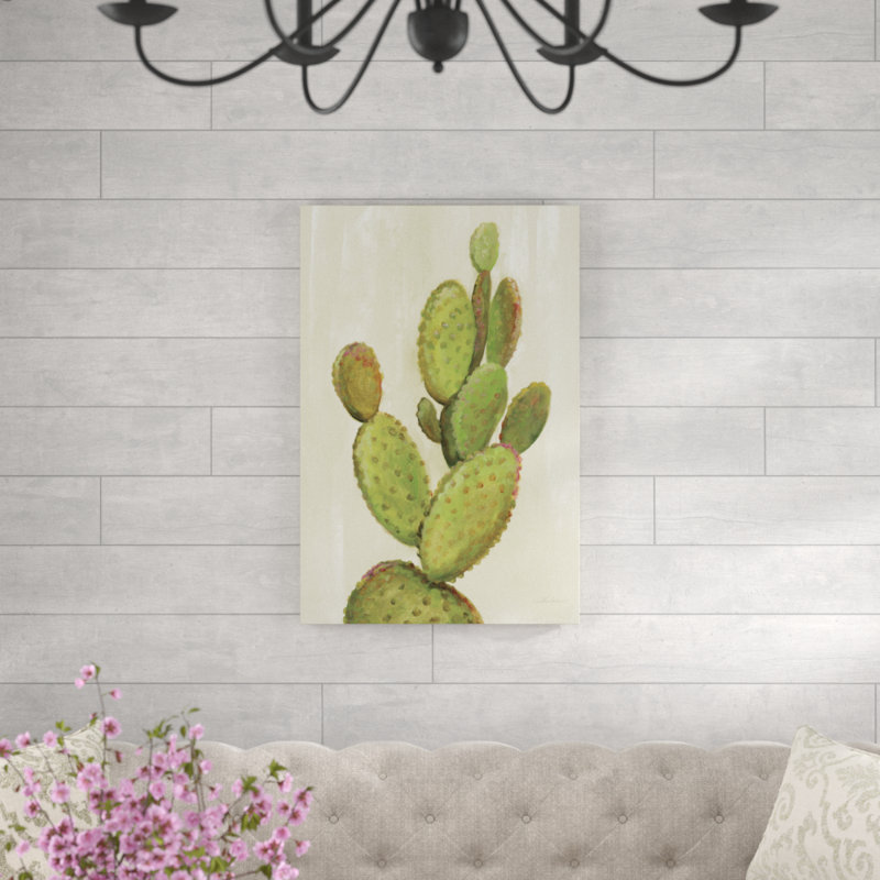 Front Yard Cactus I by Silvia Vassileva - Wrapped Canvas Painting, 91cm H x 61cm W