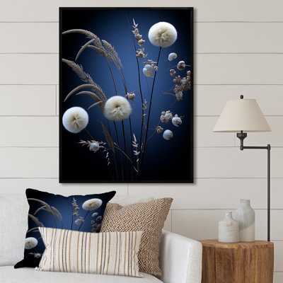 Blue Sapphire Dandilion Serenade - Fleurs, art mural