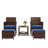 5 Pieces Outdoor Wicker Patio Conversation Set With Cushions And Ottoman-855094273