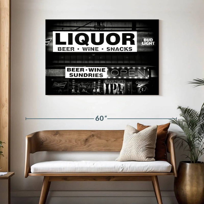 Tergel Black Nevada Liquor, H 30 po x l 45 po
