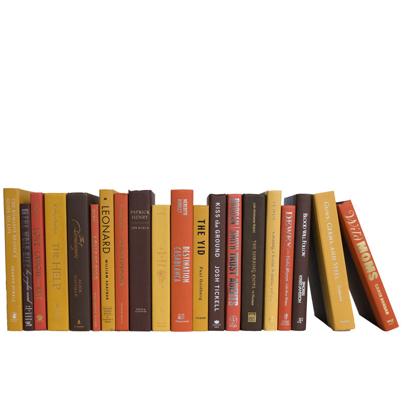 Livres décoratifs - Livres de récolte - Livres jaunes et bruns au pied