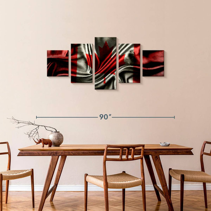 Dark Canada Flag, 34" H x 74" W