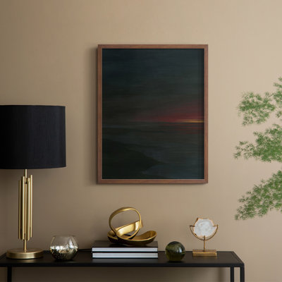 Red Nightsky I, reproduction encadrée - bois massif