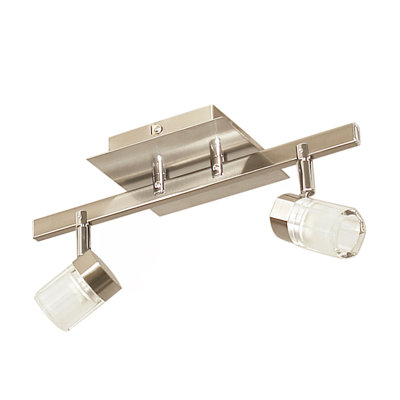 Riback 13'' 2 -Light Fixed Track Track Kit with Dimmable and Adjustable Head