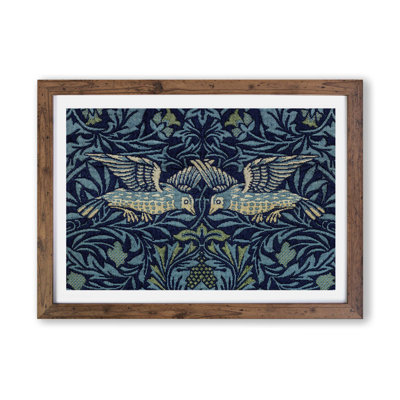 Birds & Flowers Pattern - Framed Print