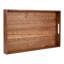 17 po Soren W Grand plateau à déjeuner rectangulaire en bois d'acacia avec poignées, brun-130298207
