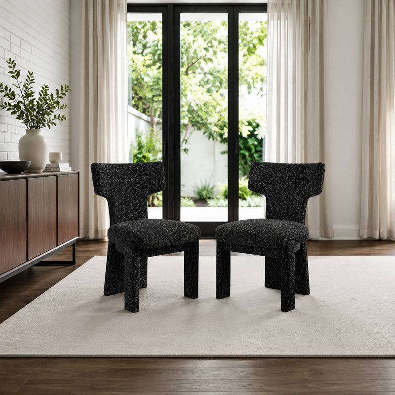 Chaise rembourrée Modern, Black