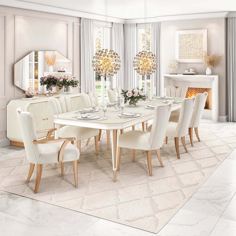 La Rachelle Solid Wood Extendable Dining Table