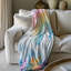 Watercolor Rainbow Harmony - couverture en sherpa de qualité supérieure 1 pièce - reproduction d'art luxueuse-97195891