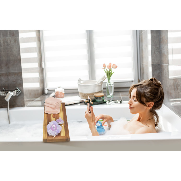 EcoDecors Solid Teak Bath Caddy