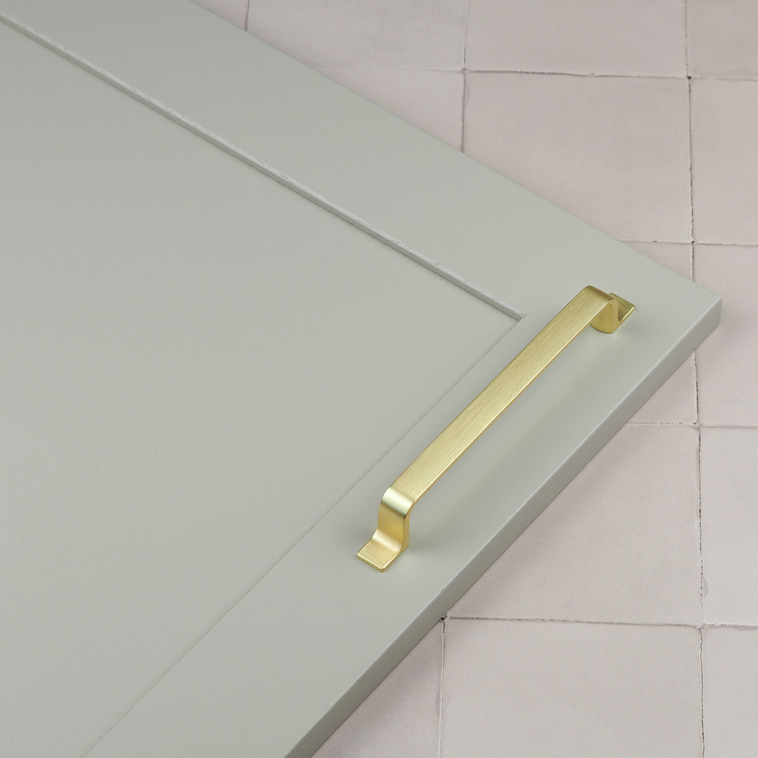 160mm Brushed Brass Strap Cabinet Handle Cupboard Door Drawer Pull - Image 6
