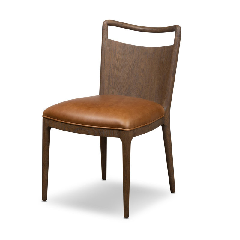 Jessen Dining Chair-Gibson Black, Sonoma Chestnut, Polyester Blend; Linen