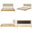 Mid Century Modern Bed Frame – Platform Bed with Headboard Included-489748616-489748623