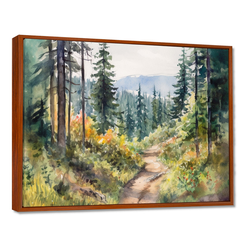 «Little Road In Mountain Landscape X - Forest», reproduction d'art sur toile, H 30 po x l 40 po x P 1,5 po