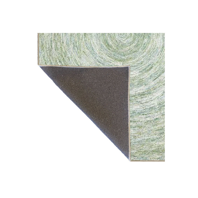 Tapis lavable vert à motif géométrique coloré, Sous-tapis rectangulaire 2 pi 6 po x 4 pi 11 po