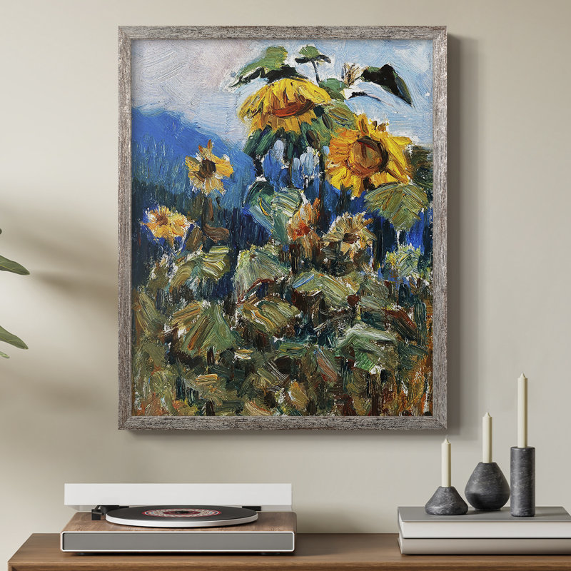 Reproduction florale vintage encadrée CECLX III - bois massif