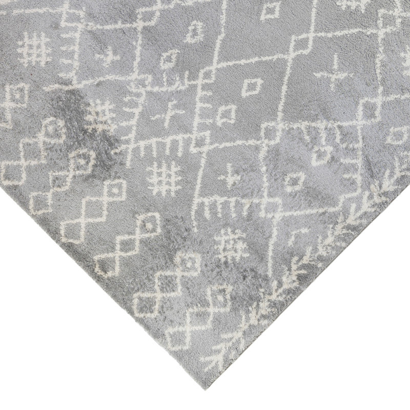 Tapis gris / ivoire Germnico, Rectangle 8 pi 3 po x 11 pi 6 po
