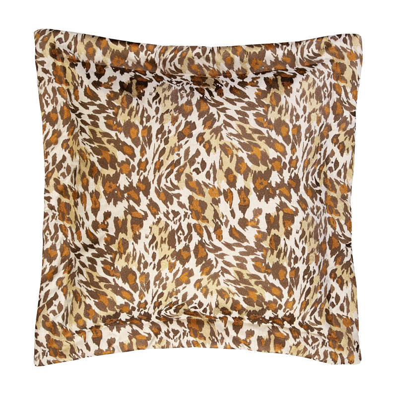 Safari Cheetah Linen Blend Euro Sham