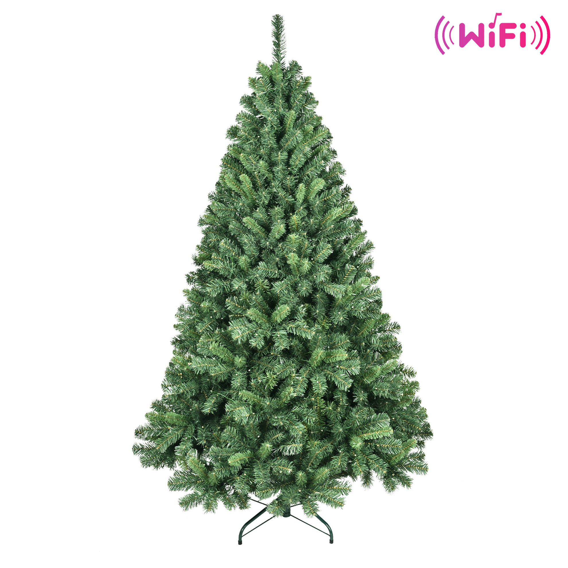 Latitude Run® 7ft Christmas Tree With -controlled 380 Wifi Music Sync ...