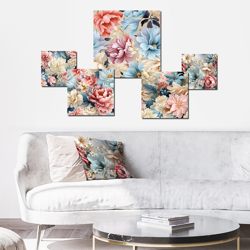 Maymie - ensemble d'art mural floral de 5