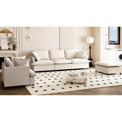Modulaire pour le salon: canapé modulaire en chenille 3 pièces avec, siège, fauteuil, 5 sièges Mobilier: Chambre à coucher
