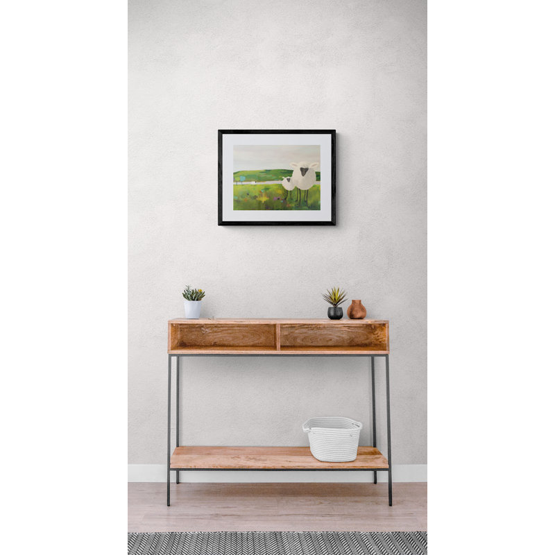 Sheep In The Meadow Print by Phyllis Adams, 25.25" H x 31.25" W x 0.875" D