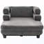Chaise longue surdimensionnée rembourrée avec assise profonde et accoudoirs superposés-1265319866