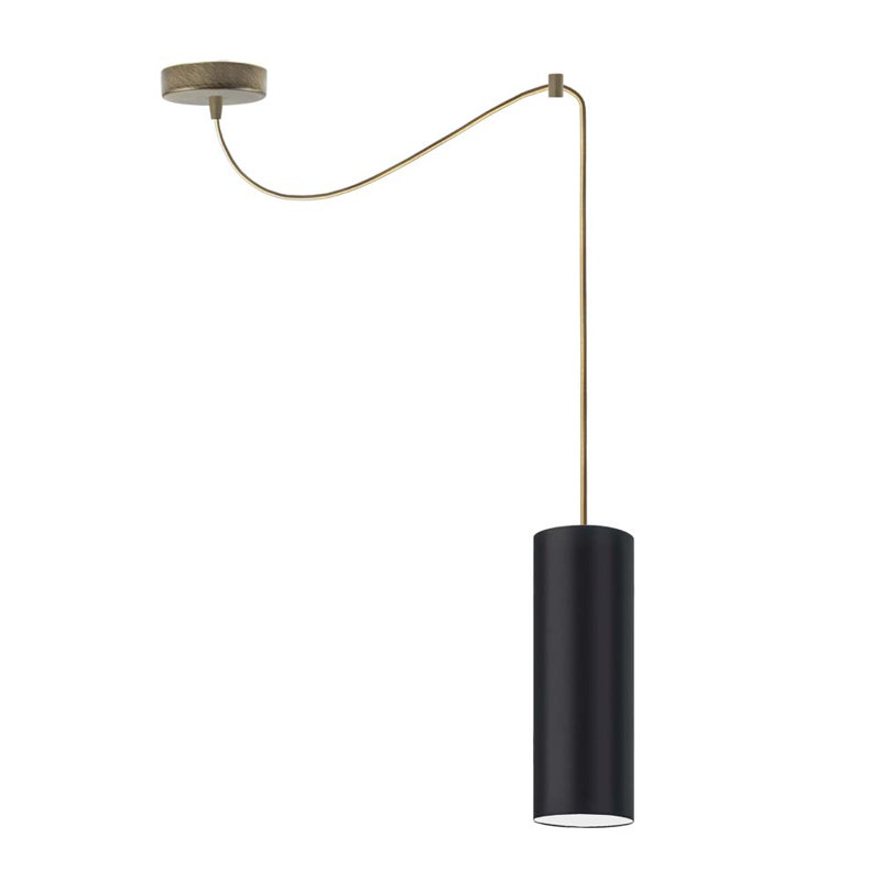 Konigstein 1 - Light Single;Cylinder Pendant, Black, Gold