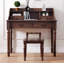 Bureau en bois d'hévéa de style américain avec bibliothèque de bureau-3851866-3851865