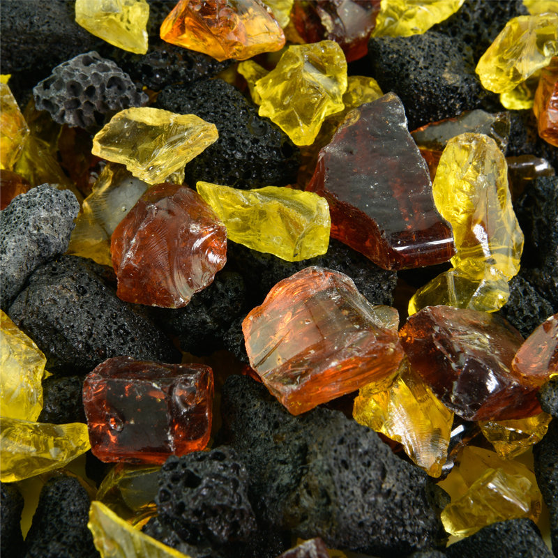 10 Lb. Fire Glass, Oahu Sunflower