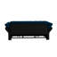 Grand lit convertible en velours bleu 74,8 po 3 en 1, 2 coussins moelleux, confortable pour dormir, facile à utiliser et long, avec structure en acier