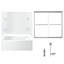60" W x 74.25" H Frameless Rectangle Sliding Tub & Shower Kit with Towel Bar and Base Included-828631958