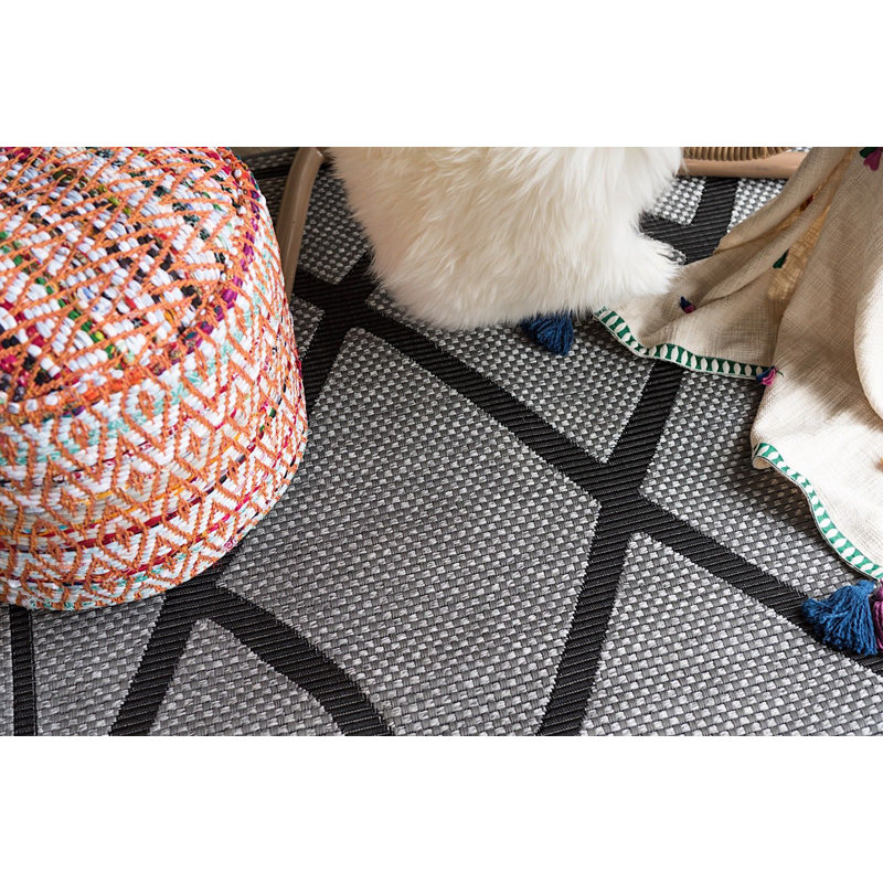 Tapis de véranda d'extérieur couleur cendre, Rectangle 9 pi x 12 pi