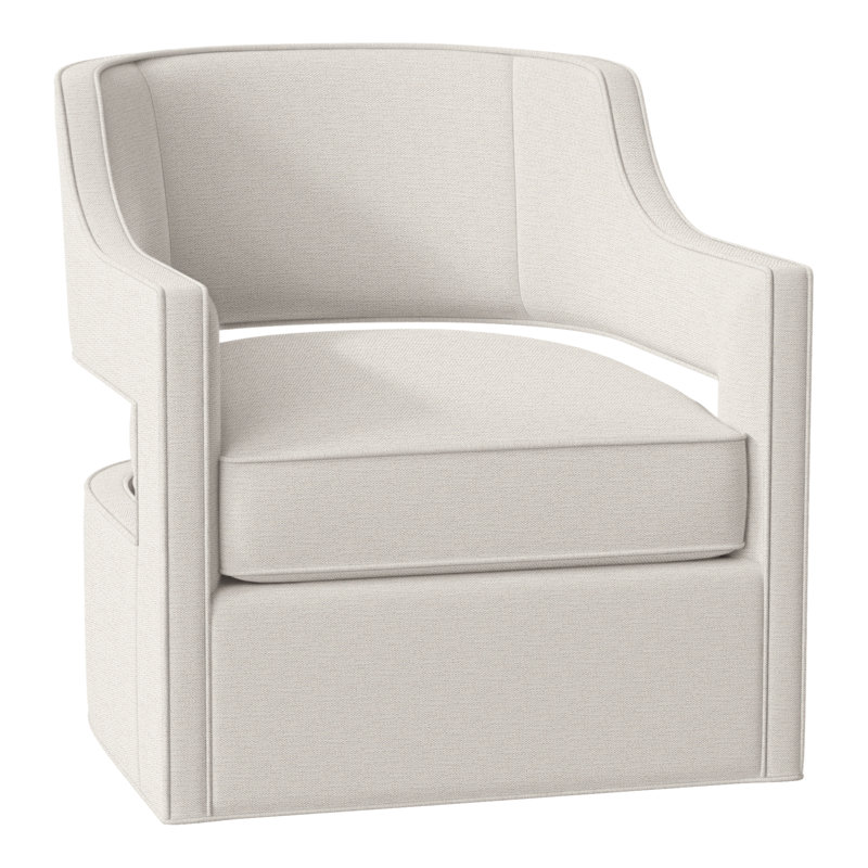 Phoebe 29.5" W Swivel Armchair, Perigold Page Pearl