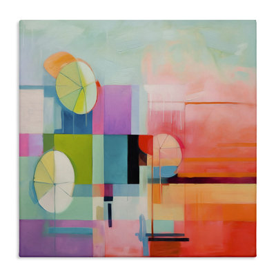 "Beach Umbrellas Abstraction", art mural par Irena Orlov